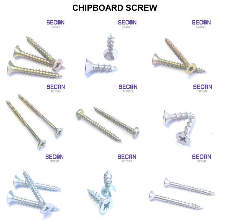 China Screw Factory Chipboard Screw Pozi Drive/Square Drice/Torx/Stainless Steel/Wood Screw/Drilling Screw/Tapping Screw/Confirmat Screw/Hanger Bolt/Tornillo