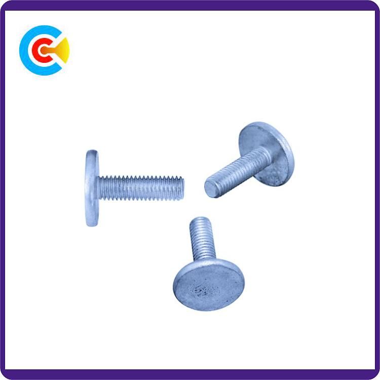 DIN/ANSI/BS/JIS Carbon-Steel/Stainless-Steel Pan-Head 4.8/8.8/10.9 Galvanized Round Screw for Building