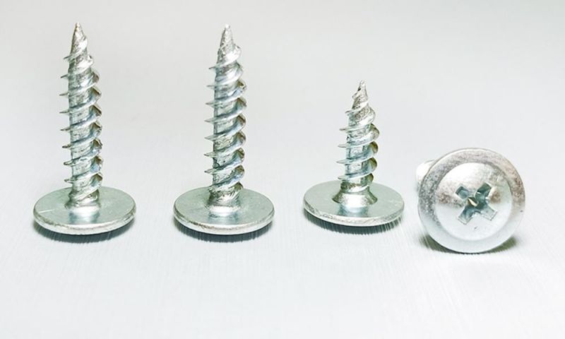 Clear Zinc Plated Wafer Head Phillips Drive Cross Recess Fastener Framing Nails/L-Lath/Drywall Screw