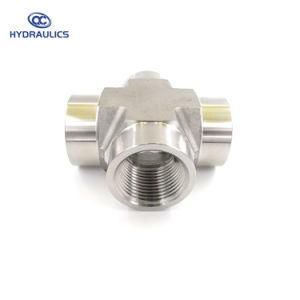 5652 Series Stainless Steel Female Nptf Cross Pipe Fitting