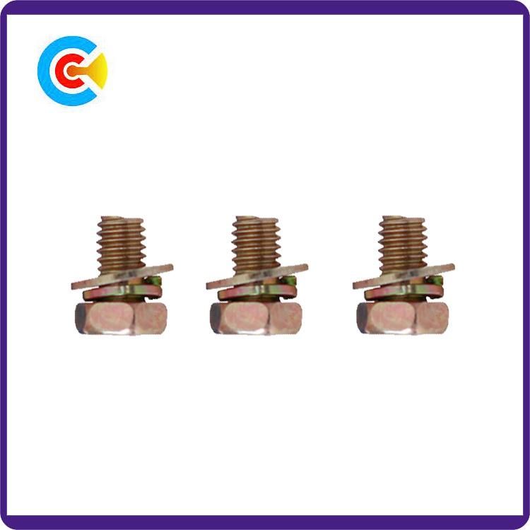 DIN/ANSI/BS/JIS Carbon-Steel/Stainless-Steel Hexagon Washer Mechanical Combination Cross Hexgonal Screw