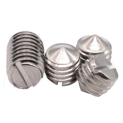 M1.2 - M12 DIN553 Grub Screw Fastener Manufacturer ISO7434 Stainless Steel Slotted Set Screw with Cone Point Grub Screws