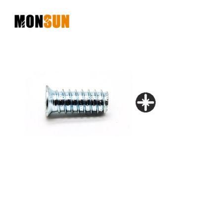 Blue Zinc Plated Pozi Drive Cross Recess Countersunk Flat Head Euro Furniture Screw/Cabinet Handle Screws