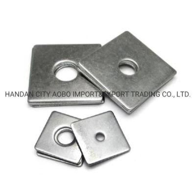China Manufacturer Stainless Steel Thin Flat Washer Square Washers DIN436 Washers