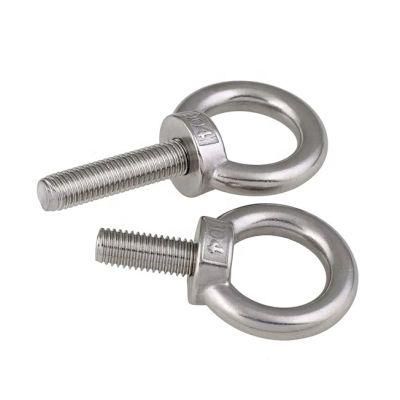 Stainless Steel Bolt Eye Bolt DIN444 Hardware Rigging DIN580 Drop Forged Lifting Eye Bolt with Metric Thread