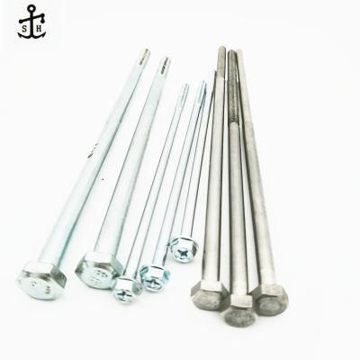 Stainless Steel 304 M3 M4 M5 M6 M8 Extra Long Hex Head Bolts Made in China