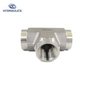 Female Pipe Tee Hydraulic Fittings and Tube Adapters