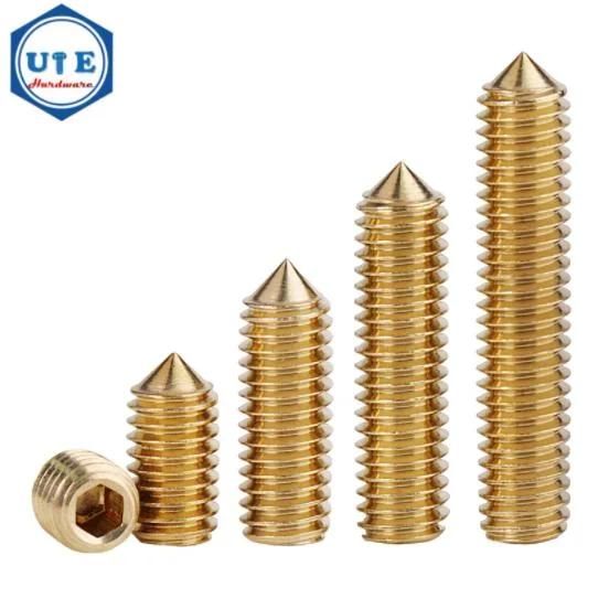 M3 M5 M6 M8 High Strength Brass Cap Point Set Screw DIN914
