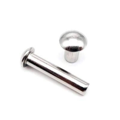 10/50PCS M0.8 M1 M1.2 M1.4 M1.6 M2 M2.5 M3 M4 M5 M6 A2-70 304 Stainless Steel Button Round Head Solid Rivet Self Plugging GB867
