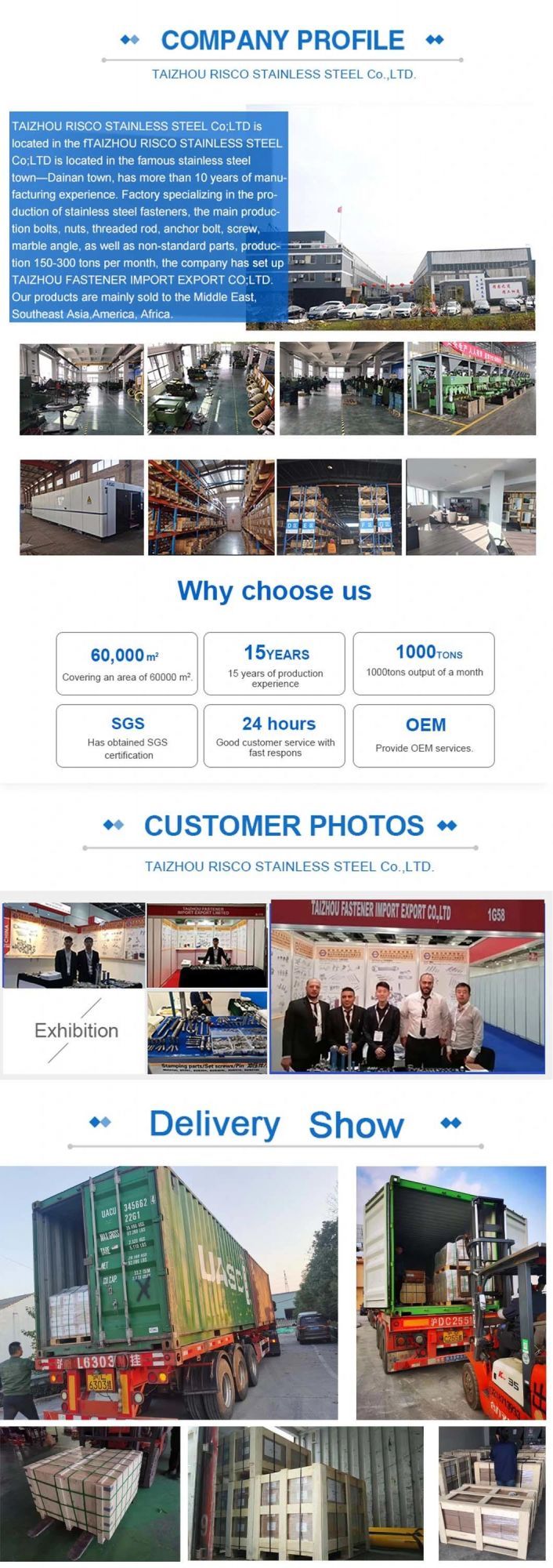 Tapping Screws Machine Screws Self-Drilling Screws Construction Screws and Furniture Screws Custom-Made Screws