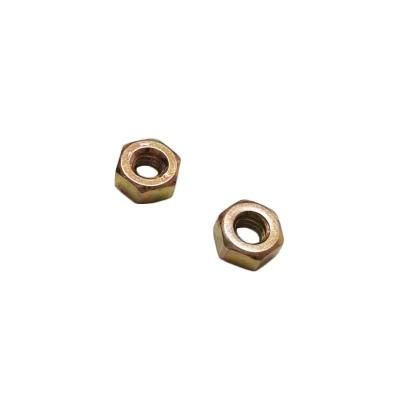 ASME/ANSI B18.2.2 Hex Nut with Yellow Zinc Gr. 8 1/4&quot;-20