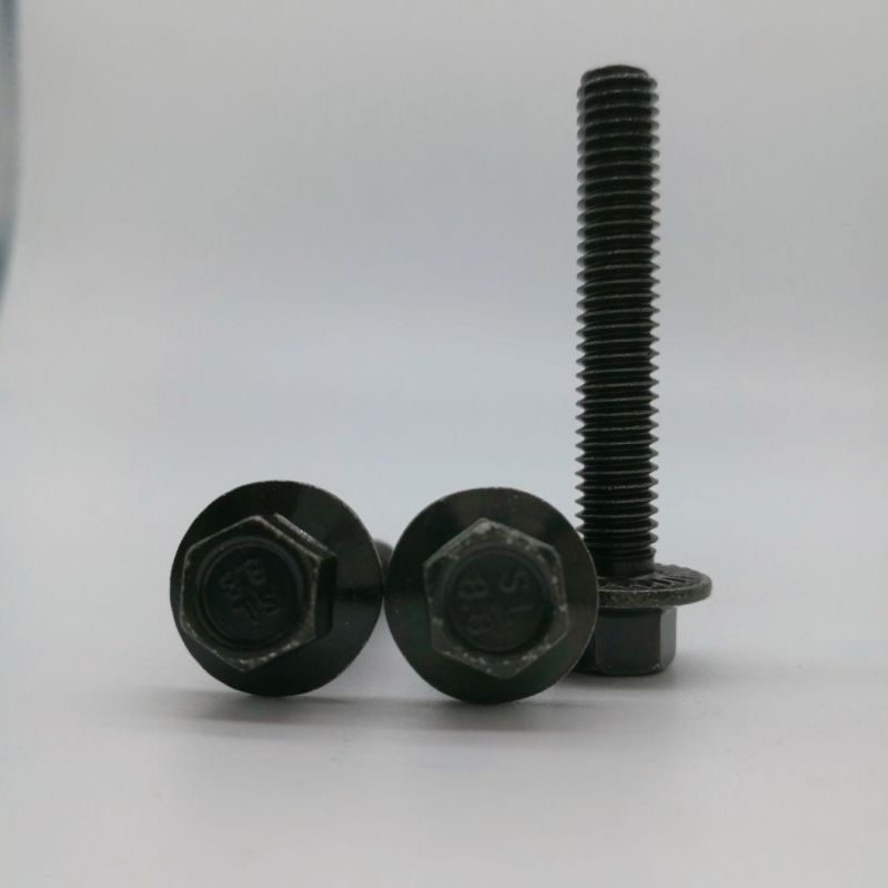 ANSI/ASME Hex Flange Serrated Bolt with Full Thread 8.8 Grade