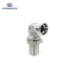 Stainless Steel DIN Bulkhead Union 90 Degree Elbow Fitting