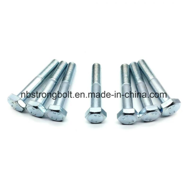 DIN931 Hex Cap Screw White Zinc
