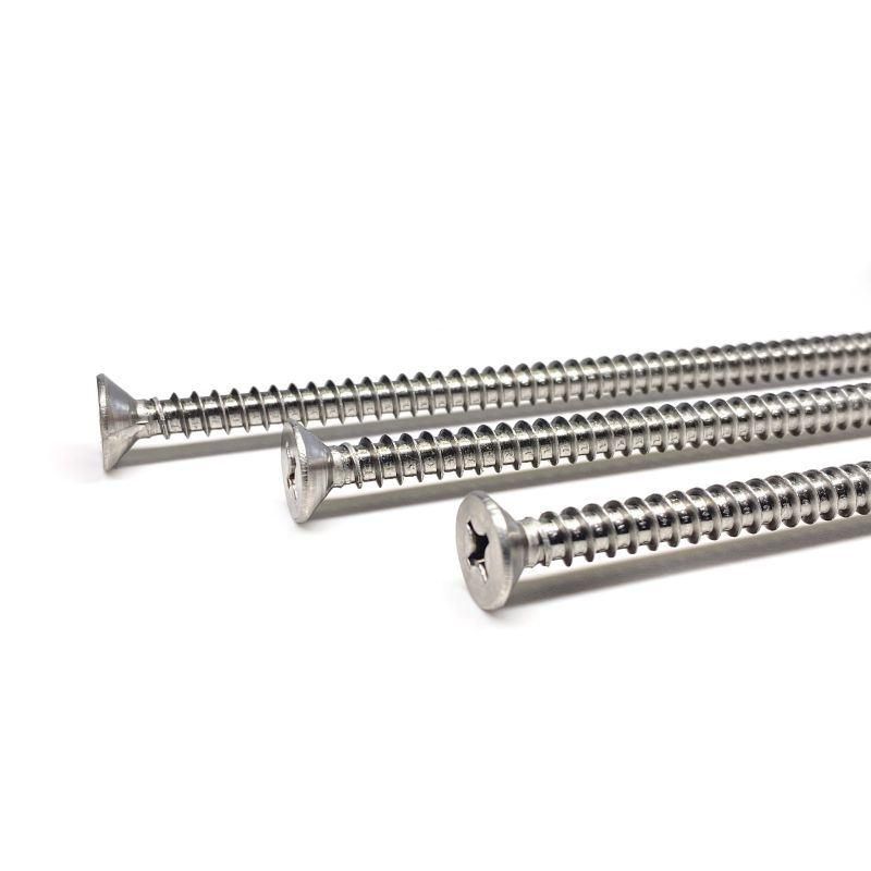 Stainless Steel Countersunk Head Cross Phillips Self Tapping Extra Long Screws