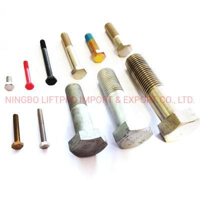 China Factory High Strength Hexagonal Nut Galvanized HDG and Foundation Hex Head Bolt Fastener DIN931 DIN 933