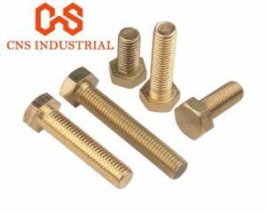 Factory Price DIN933 M8 M10 Full Thread Brass Hex Head Bolts