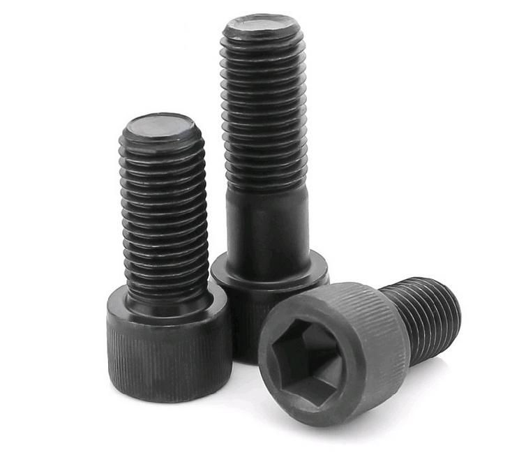 DIN 912 Hex Socket Cap Screw Hex Socket Head Bolt Allen Bolt Knurling Carbon Steel Black Galvanized