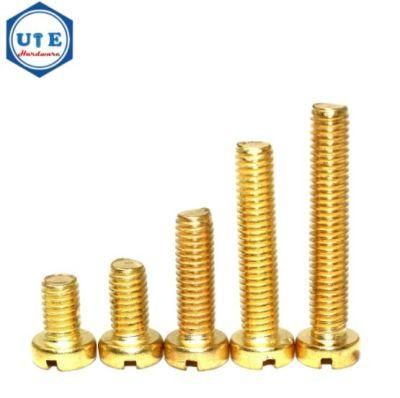 M2 - M10 Brass ISO1207 DIN 84 Slotted Cheese Head Machine Screws