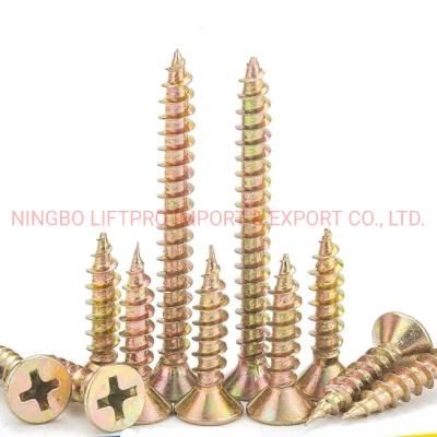 Wholesale Price Self Drilling Yellow Zinc Plated Stainless Steel Screws Chipboard Yellow Chipboard Screws