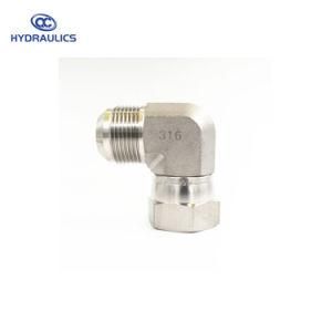 Stainless Steel Jic Tube Fitting 90 Elbow Swivel Female Adapter