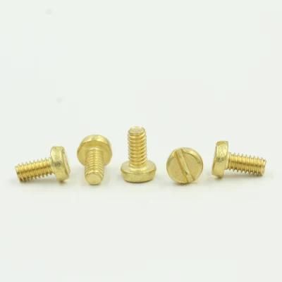 Custom M1-M8 Flat Head Brass Slotted Screw