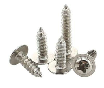 Carbon Steel Pwa Round Head Cross Self Tapping Screw with Gasket Pan Head Cross with Medium Thread with Gasket Self Tapping Screw