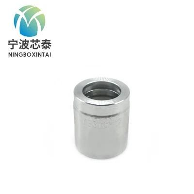 Chinese Supplier Carbon Steel 03310 Hydraulic Crimp Hose Ferrule Fitting Ferrule for China 2-Wire Hose