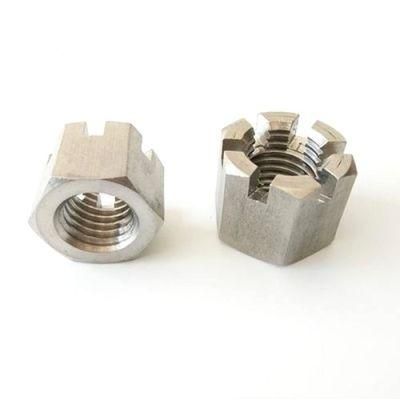 Hot Selling Slotted Hex Head Nuts Thread Zinc Plated Hex Castle Nut Coarse Thread