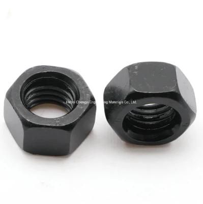 Cheap Price M3 to M100 Carbon Steel DIN934 ISO 4032 Hex Nut Hexagon Nuts Metric Threads Black and Galvanized
