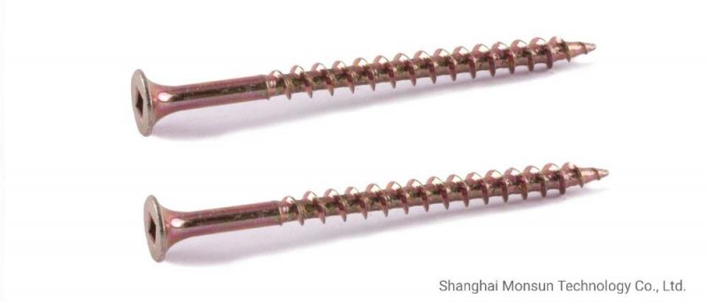 Yellow Zinc Plated Galvanized Square Drive/Phillips/Torx Bugle Head Exterior/Outdoor Decking Screws/Tornillo