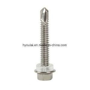 Self Drilling Screw Rubber Washer White Zinc Plated Screw 12* 14# DIN7504K SDS