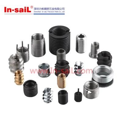 Black Oxide M6 Threaded Insert Nuts for Light Alloy