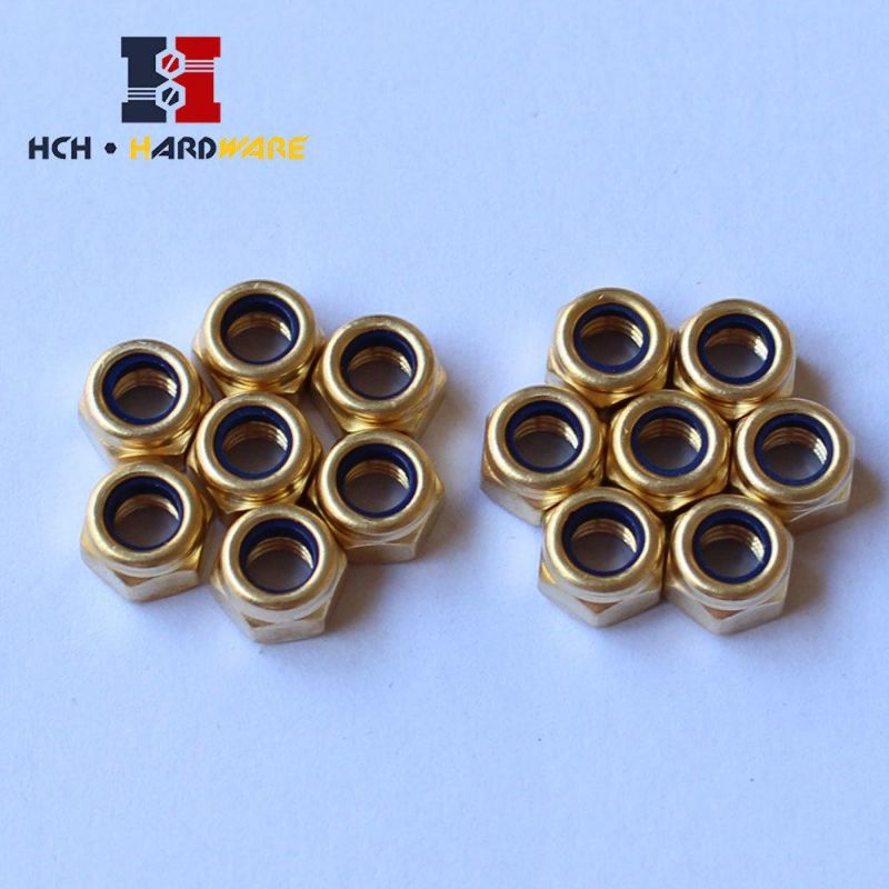Hex Nylon Lock Nut Zinc Yellow