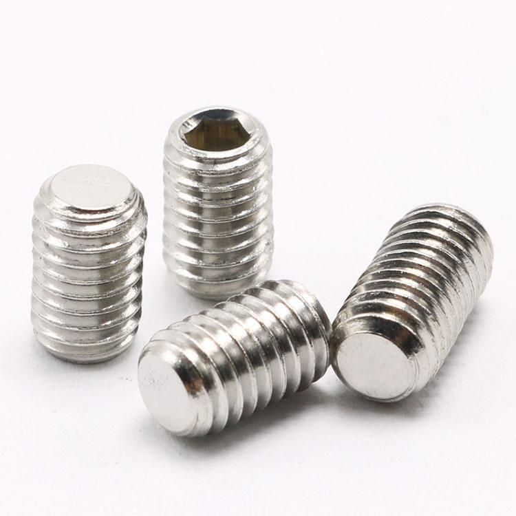 DIN913 Hexagon Socket Set Screw with Flat Point, Grub Screw, Stainless Steel 304 316