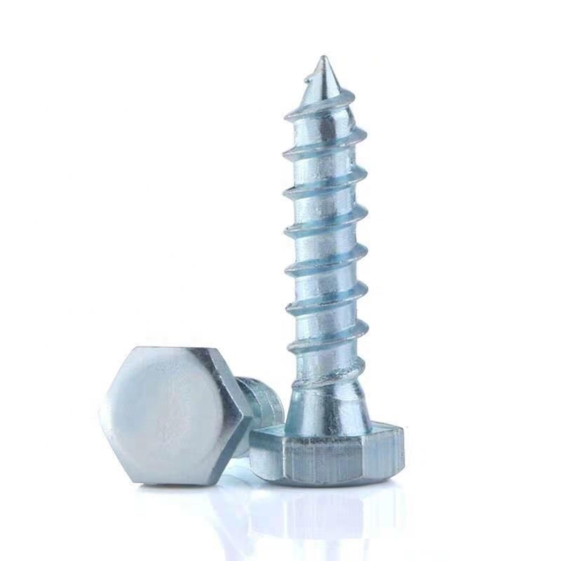 ASME B18.6.1 Hex Head Lag Screw Wood Screw Carbon Steel Zinc Plated Galvanized