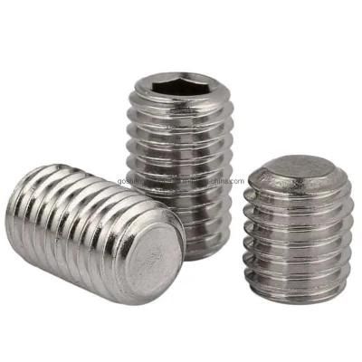 Stainless Steel Hex Socket Set Screw with Flat Point