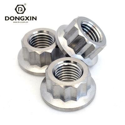 Motorcycle Gr5 Bi-Hex Sprocket 12 Point Titanium Flange Nut