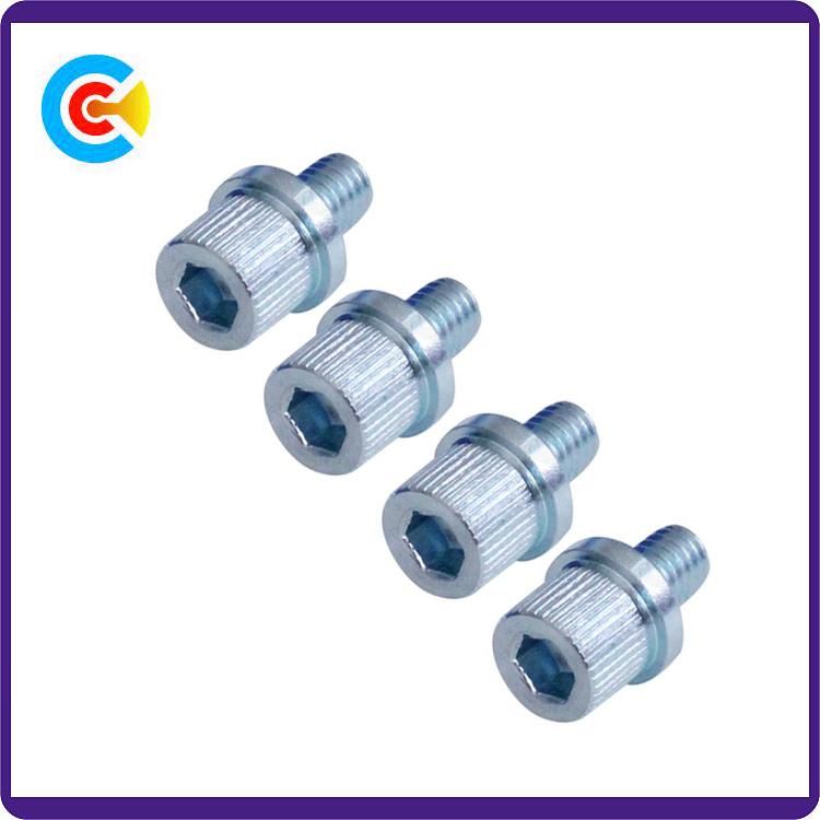 Carbon Steel Galvanized Knurled Hex Socket Head Cap Screw with Washer