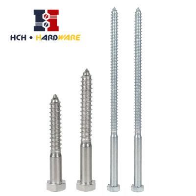Carbon Stainless Steel Hex Head Bolt Lag Wood Screw