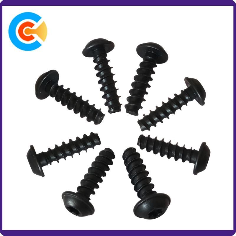 Carbon Steel/4.4/8.8/10.9 Black Zinc Pan Head Tapping Screws with Washer