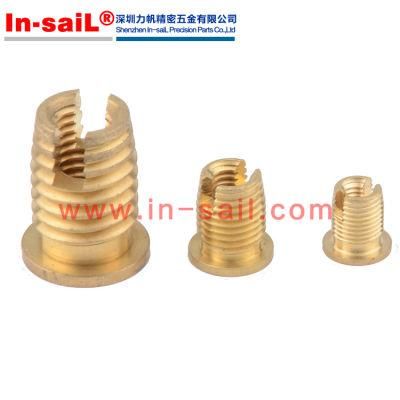 China Supplier Fastening Service Tapper Brass Inserts in Plas