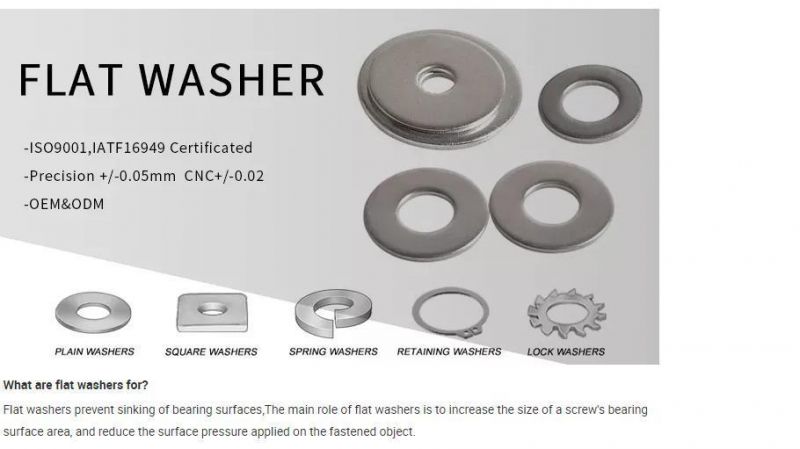 China Manufacturing Wholesale Price High Quality Stainless Steel SS304 SS316 Carbon Steel Washer DIN125 DIN9021 DIN433 F436 DIN7989 Flat Washer