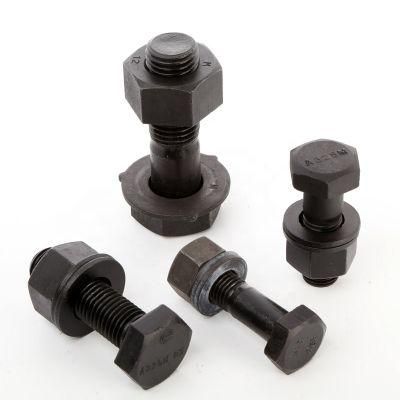 China Wholesale Fastener Hardware High Strength Hex Bolt ASTM A325 Hex Bolt with Nut Washer with Black Finish