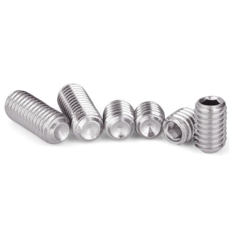 DIN916 Hexagon Socket Set Screw with Cup Point, Stainless Steel 304 316