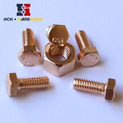 High Quality Brass Silicon Bronze Hex Cap Screw Hex Bolt