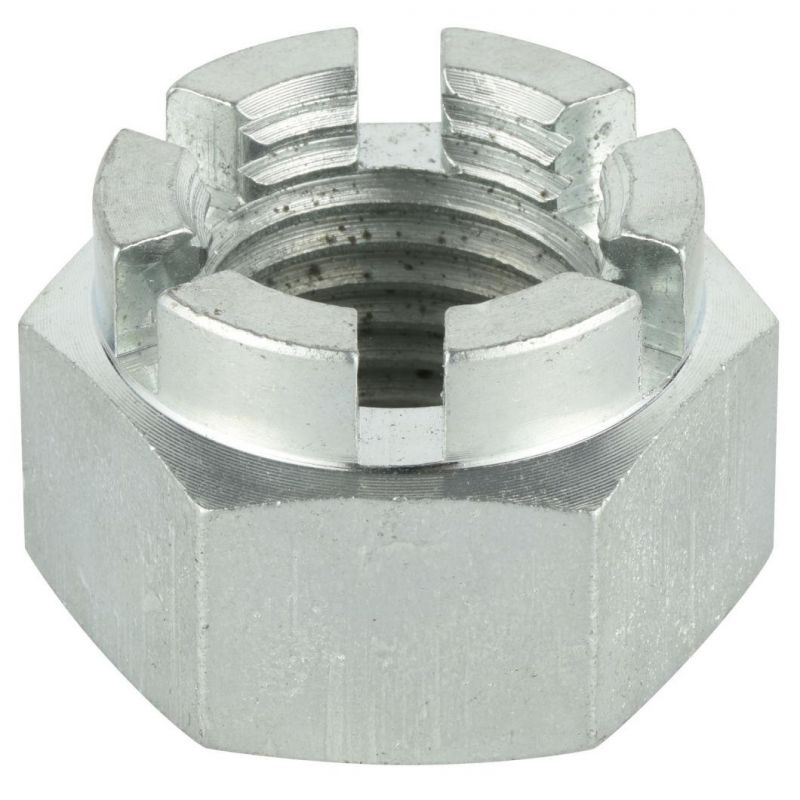 DIN935 Hex Crown Nut White Zinc