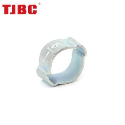Minor Diameter Zinc Plated Steel or Decromet Coating Steel Double Ears Hose Clamp, 21-25mm