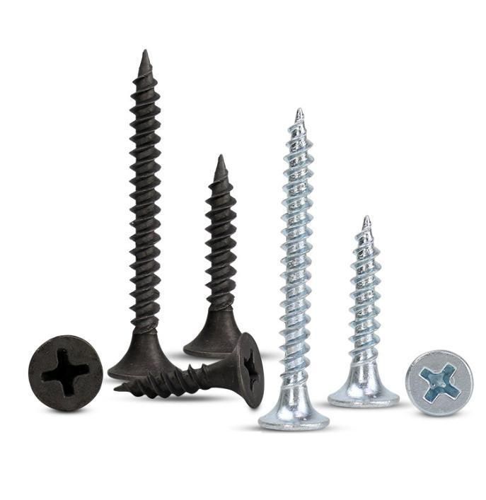 #8 X 1 3/4" Black or Zinc Plated Cross Recessed Wood Screw for Decking / Fencing