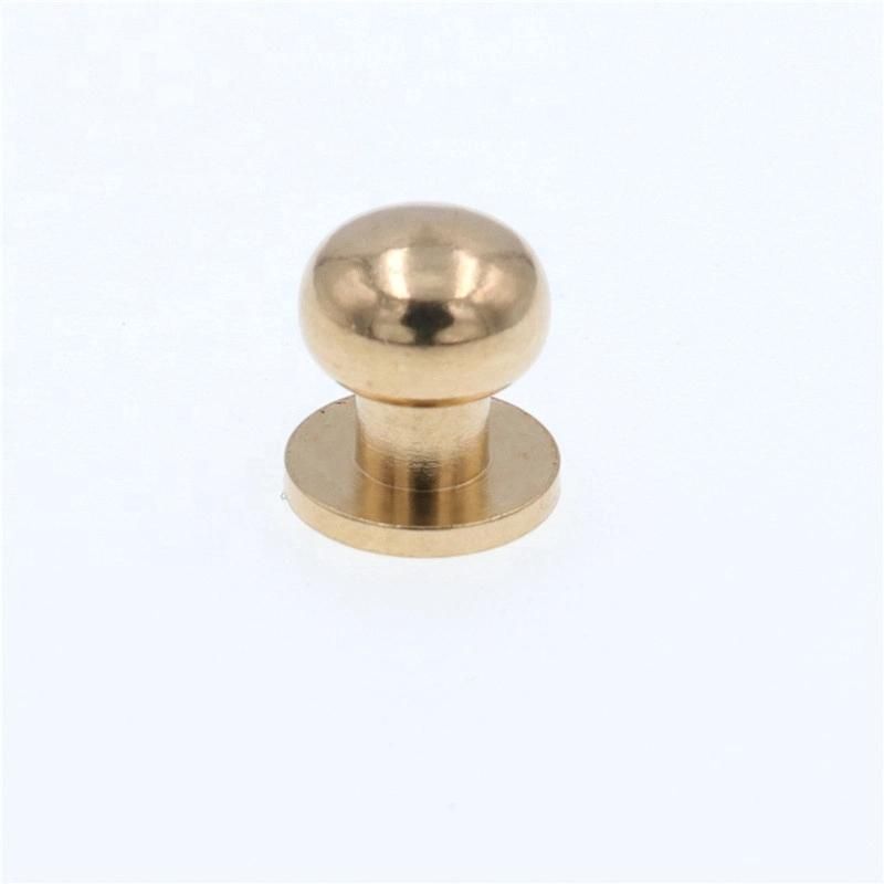 High Quality Brass Screw Back Button Head Studs Rivets for Leather Craft